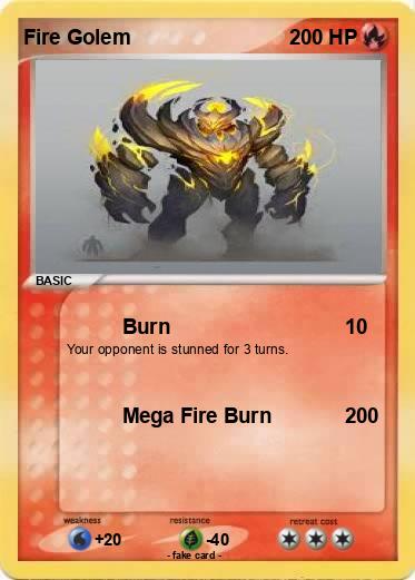 Pokemon Fire Golem
