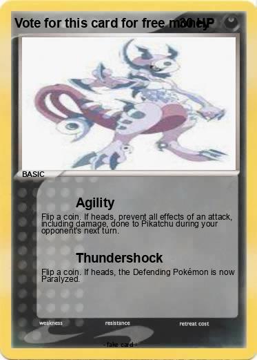 Pokemon Vote for this card for free money