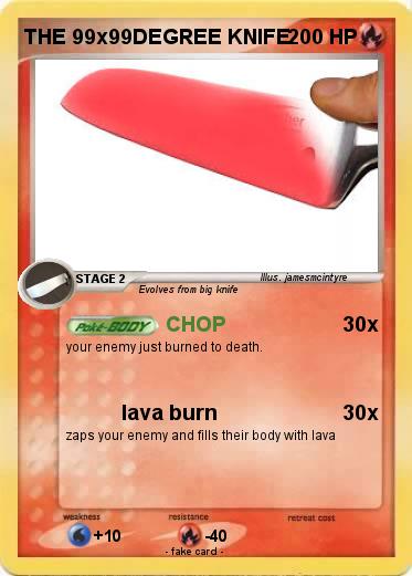Pokemon THE 99x99DEGREE KNIFE