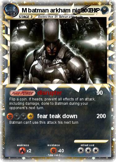 Pokemon M batman arkham night  EX Pokemon M batman arkham night  EX