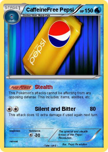 Pokemon CaffeineFree Pepsi