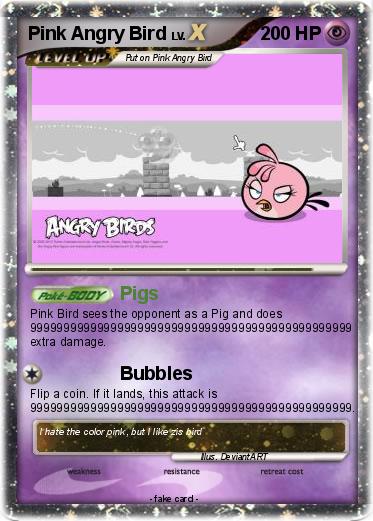 Pokemon Pink Angry Bird
