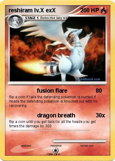 Pokemon reshiram lv.X exX