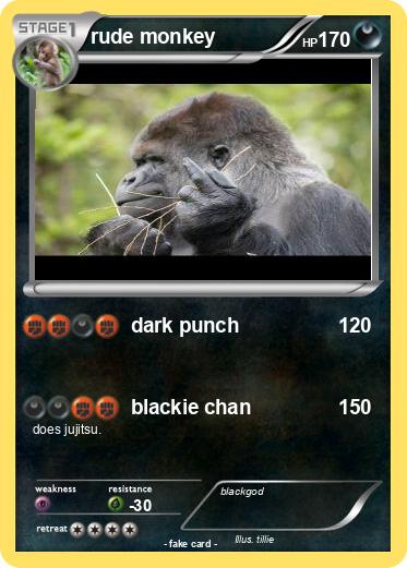 Pokemon rude monkey