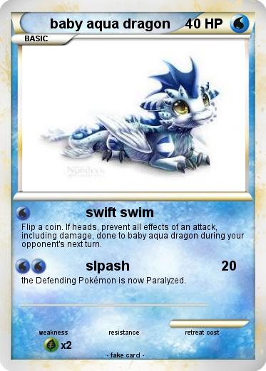 Pokemon baby aqua dragon