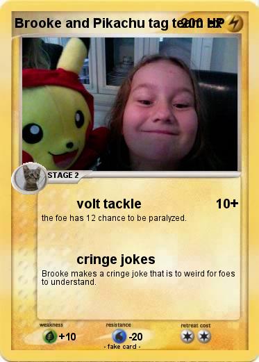 Pokemon Brooke and Pikachu tag team ex