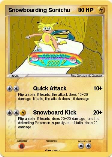 Pokemon Snowboarding Sonichu
