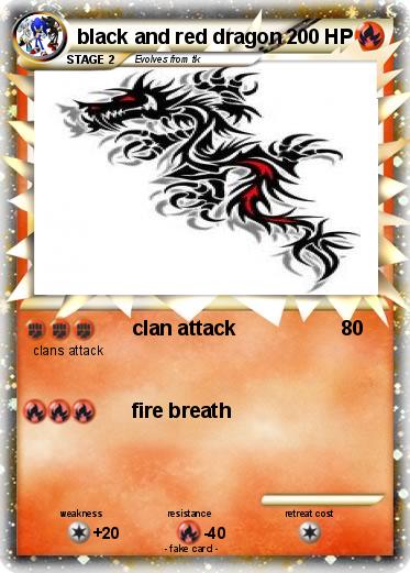 Pokemon black and red dragon