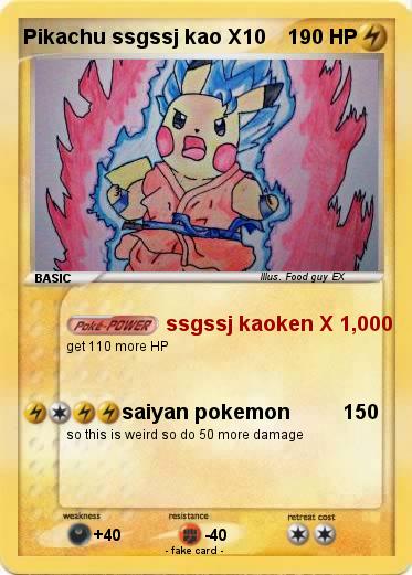Pokemon Pikachu ssgssj kao X10