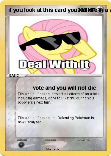Pokemon if you look at this card you will die in a week