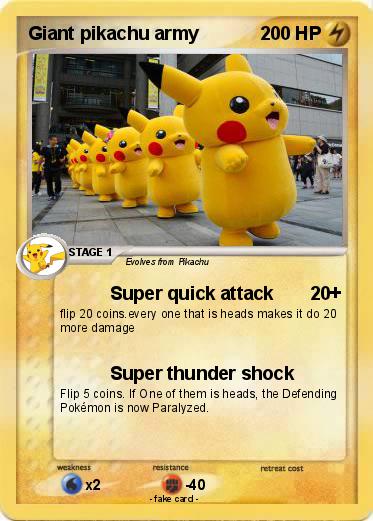 Pokemon Giant pikachu army