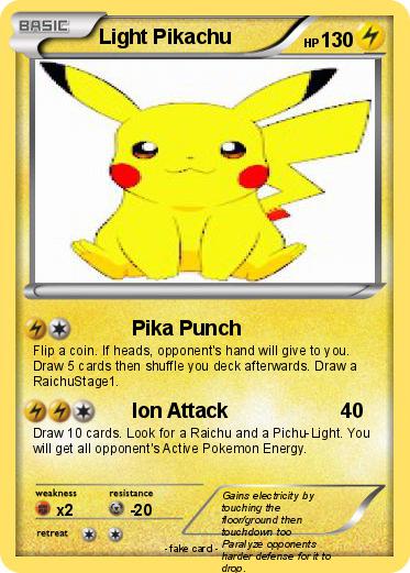 Pokemon Light Pikachu