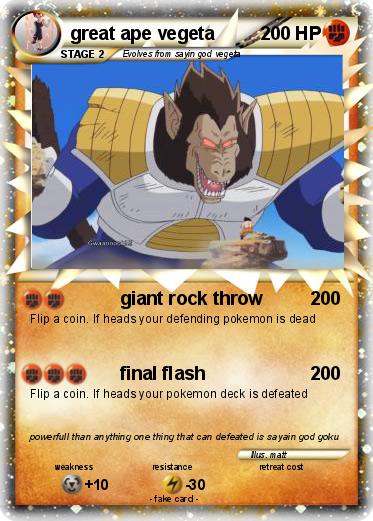 Pokemon great ape vegeta