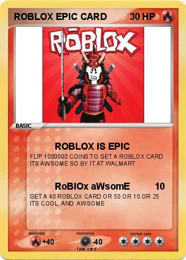 Pokemon Roblox Epic Card