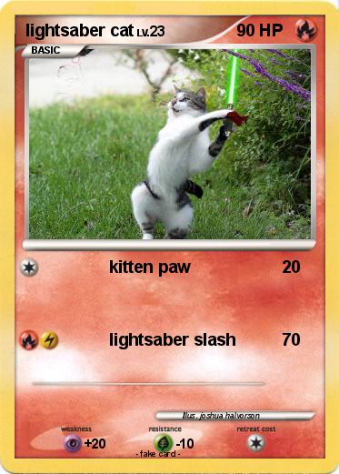 Pokemon lightsaber cat