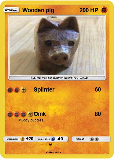 Pokemon Wooden pig