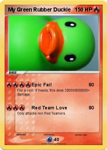 Pokemon My Green Rubber Duckie