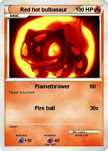 Pokemon Red hot bulbasaur