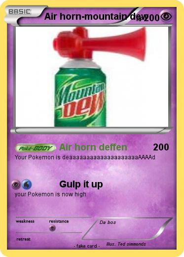 Pokemon Air horn-mountain dew