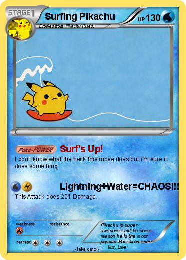 Pokemon Surfing Pikachu