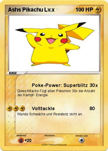 Pokemon Ashs Pikachu Lv.x