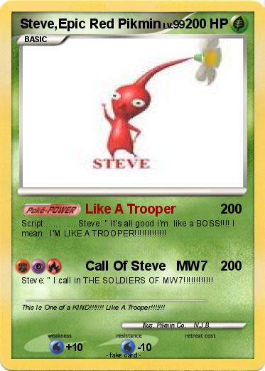Pokemon Steve,Epic Red Pikmin