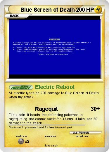 Pokemon Blue Screen of Death