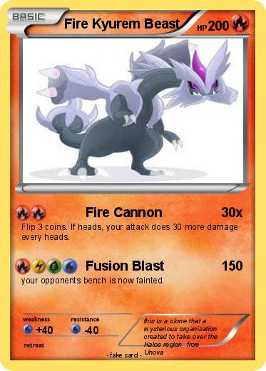 Pokemon Fire Kyurem Beast