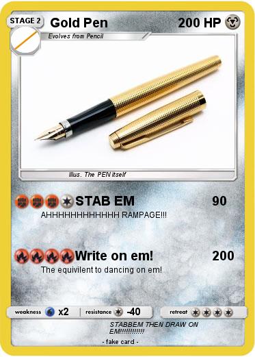 Pokemon Gold Pen