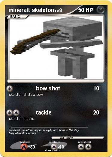 Pokemon mineraft skeleton