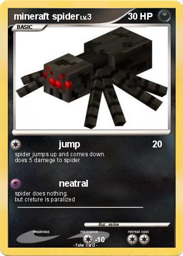Pokemon mineraft spider