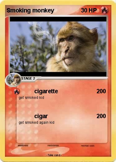 Pokemon Smoking monkey