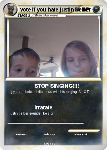Pokemon vote if you hate justin beiber