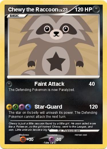 Pokemon Chewy the Raccoon