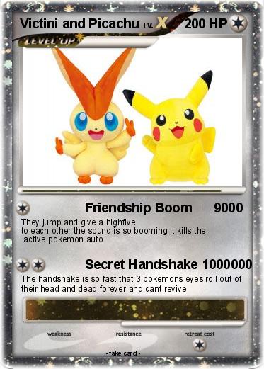 Pokemon Victini and Picachu