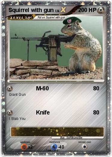Pokemon Squirrel with gun