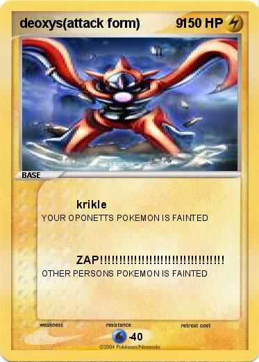 Pokemon deoxys(attack form)          9 