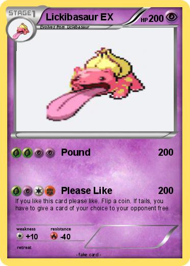 Pokemon Lickibasaur EX