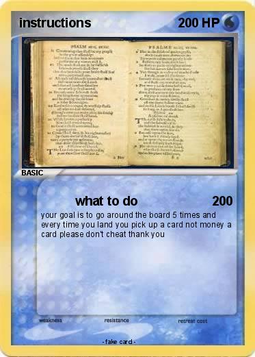 Pokemon instructions