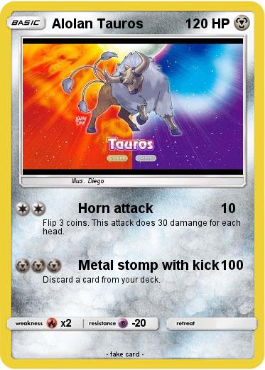 Pokemon Alolan Tauros