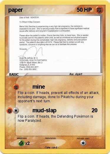 Pokemon paper