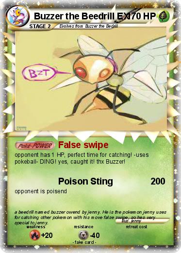 Pokemon Buzzer the Beedrill EX
