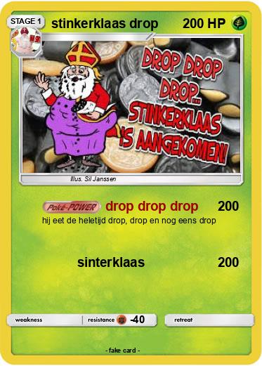 Pokemon stinkerklaas drop