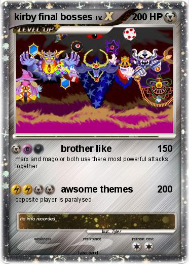 Pokemon kirby final bosses