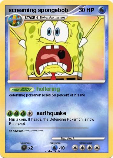 Pokemon screaming spongebob