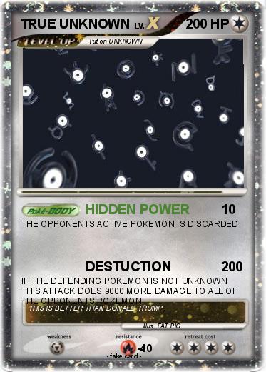 Pokemon TRUE UNKNOWN