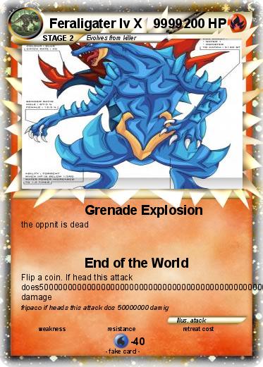 Pokemon Feraligater lv X   9999