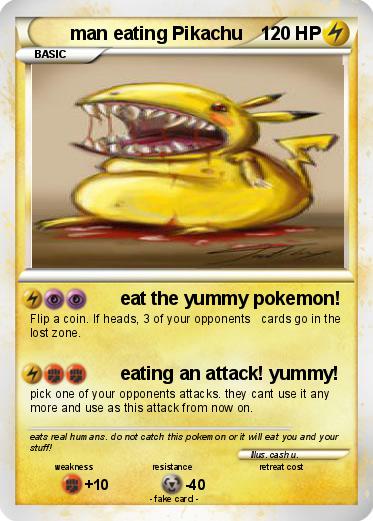 Pokemon man eating Pikachu