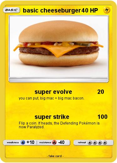 Pokemon basic cheeseburger