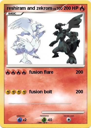 Pokemon reshiram and zekrom